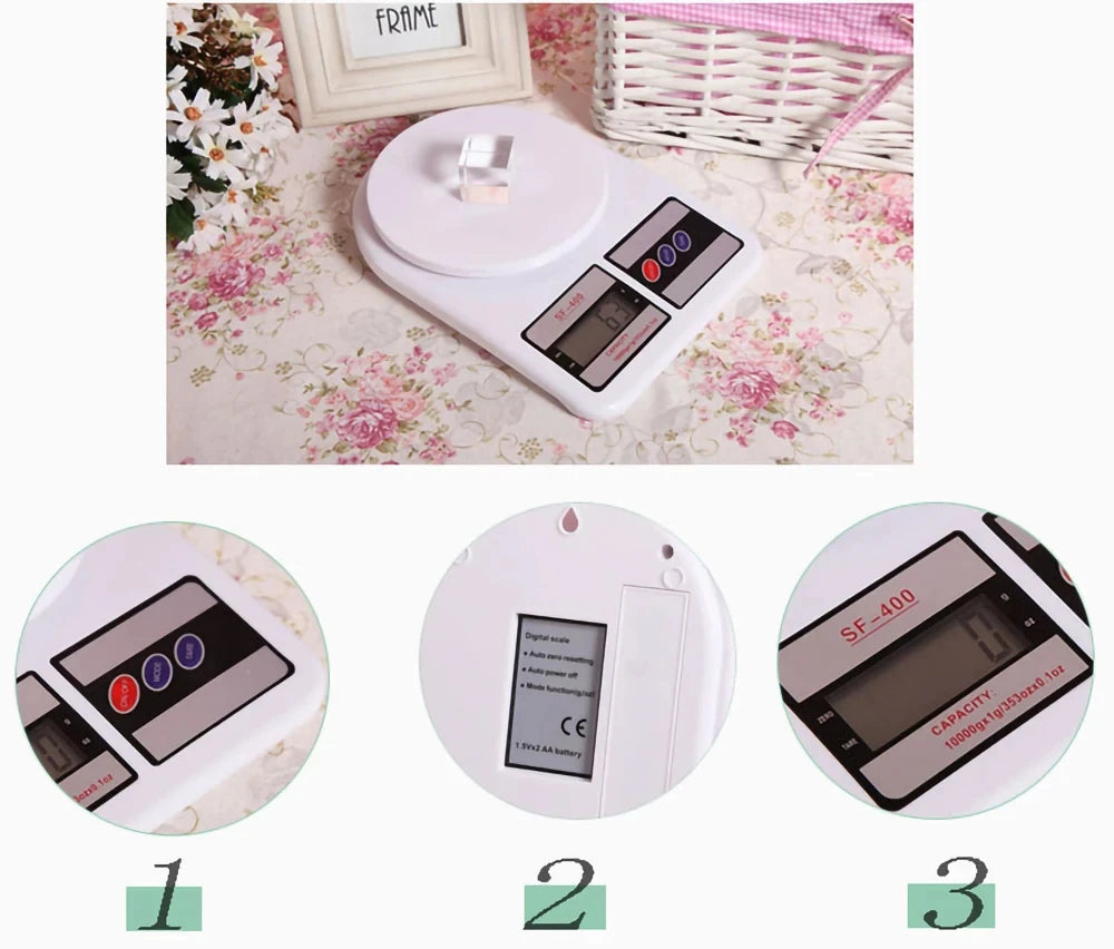 1Pc 10Kg High-Precision Digital Kitchen Electronic Scale Food and Medicinal Material Baking Measurement Scale